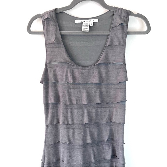 MAX STUDIO Ruffle layered,sleeveless, stretchy tiered dress Size: Small - Picture 6 of 12